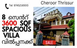 8 cent 3600 SQF Villa For Sale at Cheroor,,Thrissur